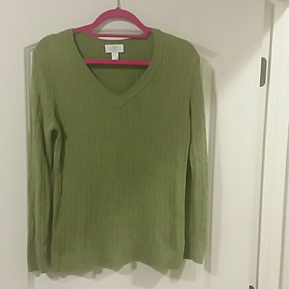 Green Loft Cableknit Sweater